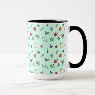 Cute Medical Icon Pattern Mug