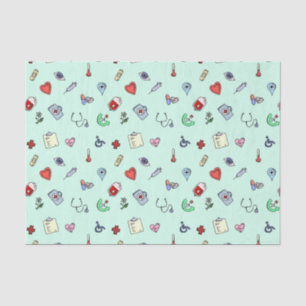 Cute Medical Icon Pattern Tissue Paper