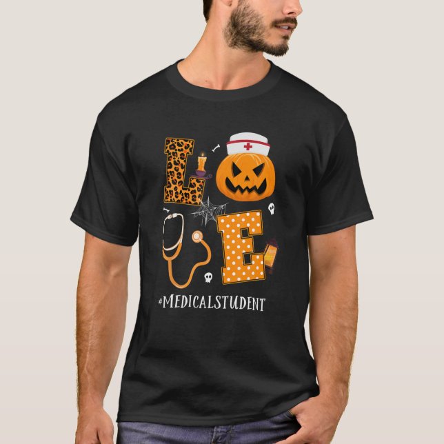 Cute Medical Student Doctor Love Halloween Costume T-Shirt (Front)