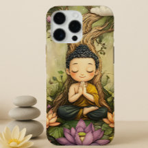 Cute Meditating Buddha | Zen Lotus Spiritual Art 
