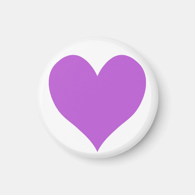 Cute Medium Orchid Heart Magnet (Front)