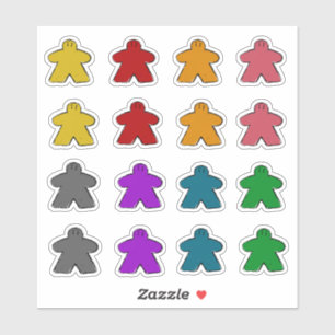 Cute Meeples Colors Board Game Character Player