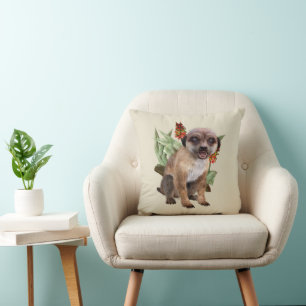 Cute Meerkat Blooming Aloe Wildlife Art Cushion