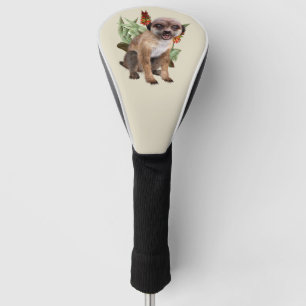 Cute Meerkat Blooming Aloe Wildlife Art Golf Head Cover