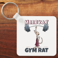 Cute Meerkat Gym Rat Funny Weightlifter Cartoon