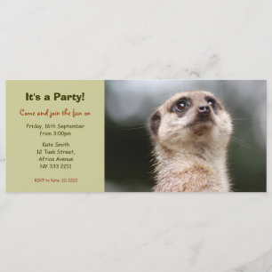 Cute Meerkat Party Invitation