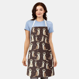 Cute Meerkat Pattern Apron
