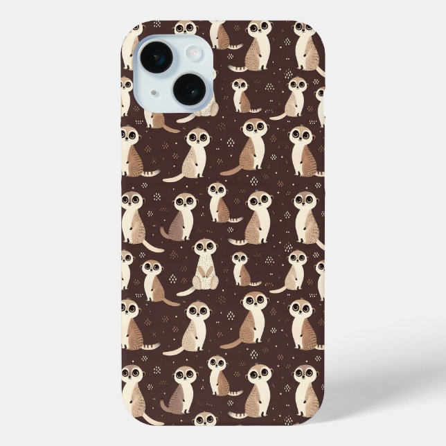 Cute Meerkat Pattern Case-Mate iPhone Case (Back)