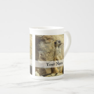 Cute meerkat photograph bone china mug