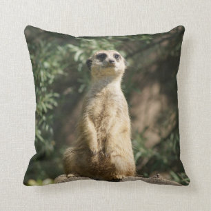 Cute Meerkat Throw Pillow