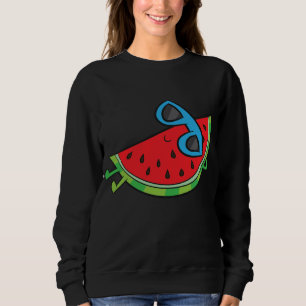 Cute Melon Summer Fruit Sunglasses On Watermelon Sweatshirt