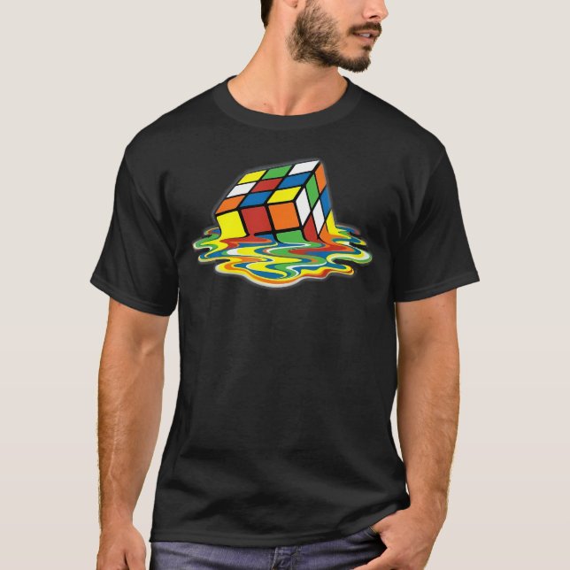 Cute Melting Cube T Shirt - Gift For Men Women Kid (Front)