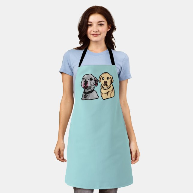 Cute Meme Dogs Apron (Worn)