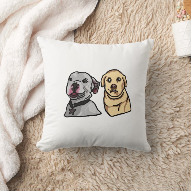 Cute Meme Dogs Cushion (Blanket)
