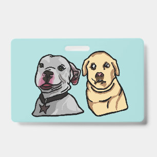Cute Meme Dogs ID Badge