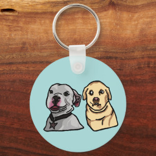 Cute Meme Dogs Key Ring