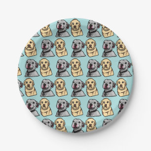 Cute Meme Dogs Pattern Paper Plate