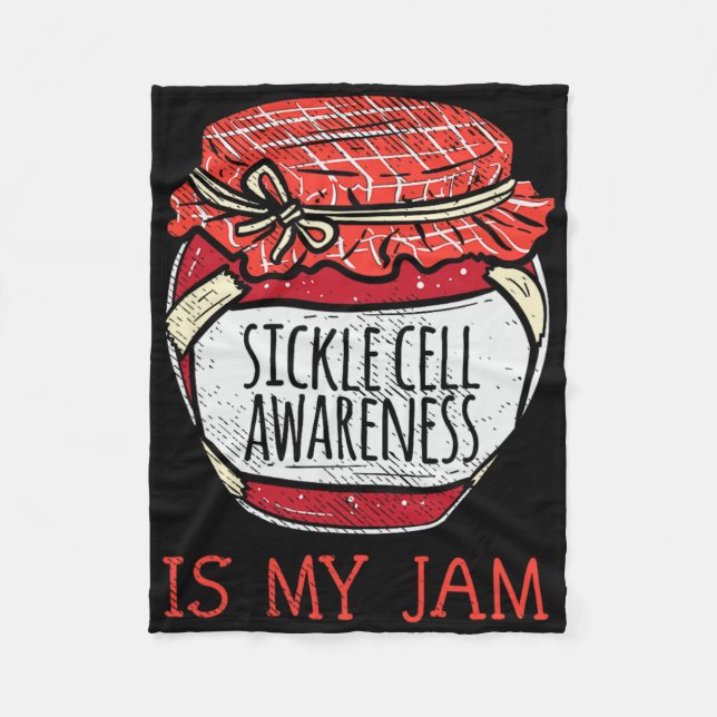 Cute Meme Sickle Cell Support Awareness  Fleece Blanket (Front)
