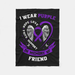 Cute Memorial Gifts Loss Of Friend Epilepsy Awaren Fleece Blanket