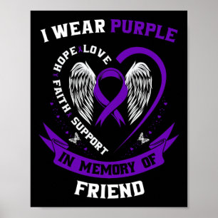 Cute Memorial Gifts Loss Of Friend Epilepsy Awaren Poster