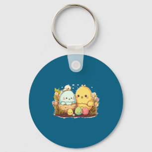 Cute Men Easter Bunny Easter Egg 13 Key Ring