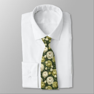 Cute Mens Accessories Ranunculus Flower Tie