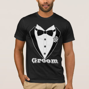 Cute Men's Suit Tuxedo Groom Personalised T-Shirt