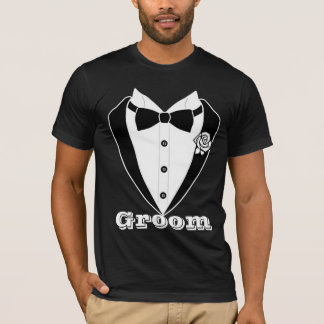 Cute Men's Suit Tuxedo Groom Personalised T-Shirt