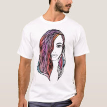 Cute men's T-shirt with a picture