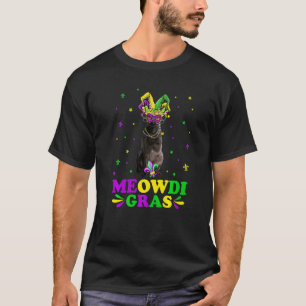 Cute Meowdi Gras Cornish Rex Cat Carnival Mask Mar T-Shirt