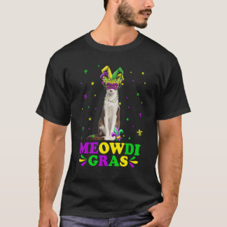 Cute Meowdi Gras Oriental Cat Carnival Mask Mardi T-Shirt
