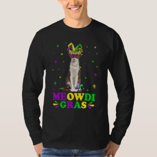 Cute Meowdi Gras Oriental Cat Carnival Mask Mardi T-Shirt