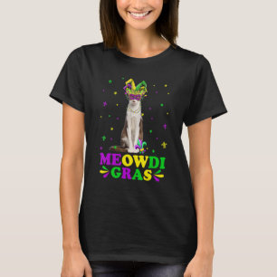 Cute Meowdi Gras Oriental Cat Carnival Mask Mardi T-Shirt