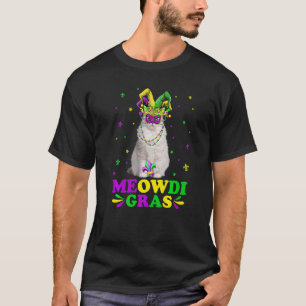 Cute Meowdi Gras Ragdoll Cat Carnival Mask Mardi G T-Shirt