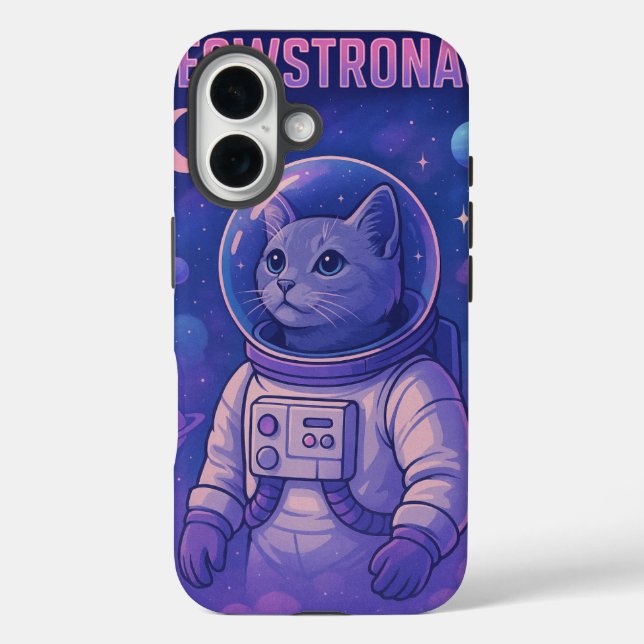 Cute Meowstronaut iPhone Case – Funny Space Cat As (Back)