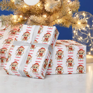 Cute Meowy Catmas Cat Merry Christmas Funny Wrapping Paper