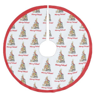 Cute Meowy Catmas Cats Christmas Tree Brushed Polyester Tree Skirt