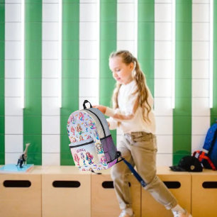 Cute Mermaid 5Th Grade Personalised Name Printed Backpack