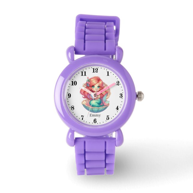 Cute mermaid add name watch (Front)