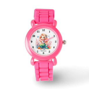 Cute mermaid add name  watch