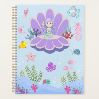Cute Mermaid and Sea Friends | Under the Sea Planner
