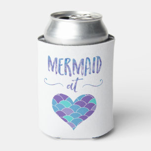 Cute Mermaid at Heart Can Can Cooler