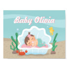 Cute Mermaid Baby Girl Nursery Decor Poster