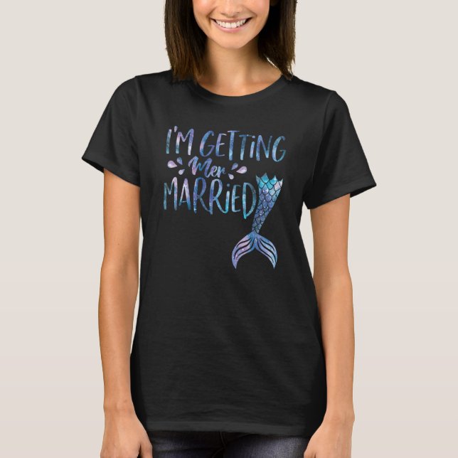 Cute Mermaid Bride To Be Matching Mermaid Squad Pa T-Shirt (Front)