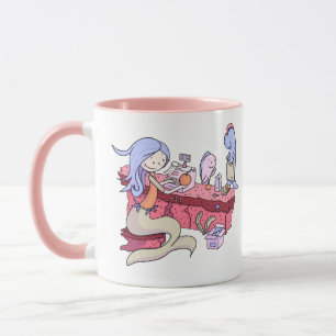 Cute Mermaid Cashier Personalised Mug