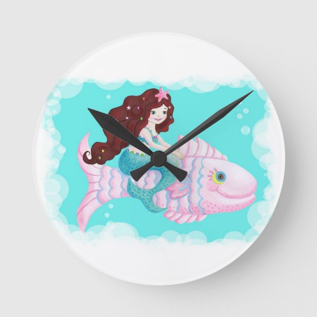 Cute Mermaid Clock (Front)