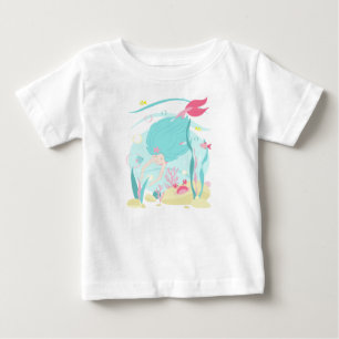 Cute Mermaid Diving Under the Sea Baby T-Shirt