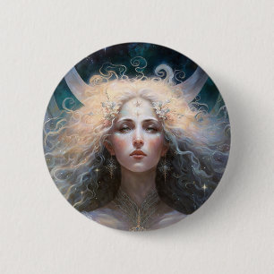 Cute Mermaid Fantasy Art Button