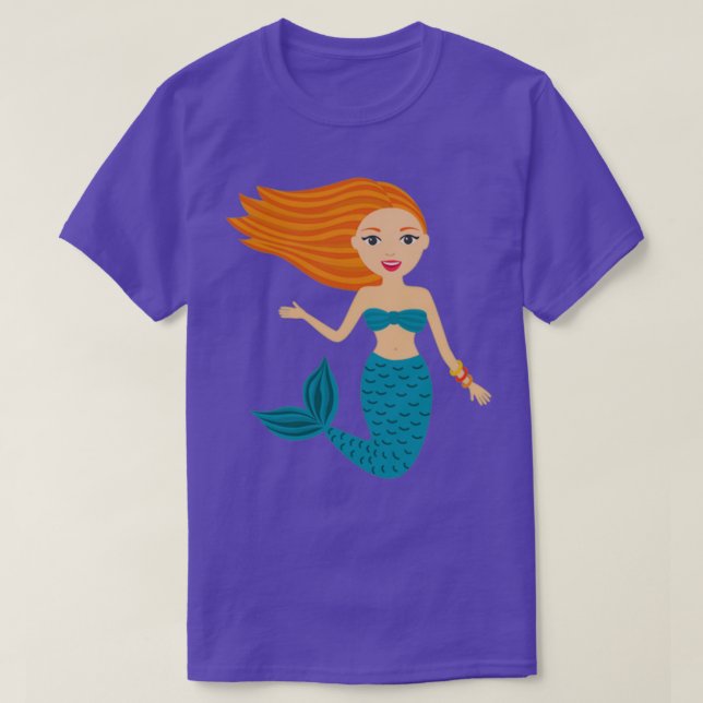 Cute Mermaid Friend T-Shirt (Design Front)