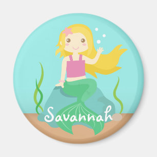 Cute Mermaid from the Ocean, For Girls Magnet